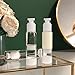LONGWAY 1.7 Oz 50ml Clear Airless Cosmetic Cream Pump Bottle Travel Size Dispenser Refillable Containers/Foundation Travel Pump Bottle for Shampoo (Pack of 6)