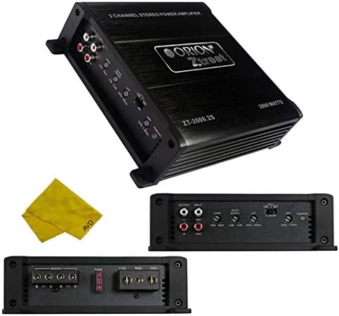 Orion Ztreet 2 Channel Car Amplifier – Class A/B Stereo Power Amplifier 2000 Watt Max 2 Ohm Stable, Bass Boost, Crossover MOSFET Power Supply, Car Electronics Amp, Audio Speakers, Great for Subwoofers