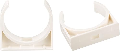 uxcell Pinzas de tubo en forma de U PPR de 1.575in de diámetro para suministro de agua, color blanco, 48 unidades