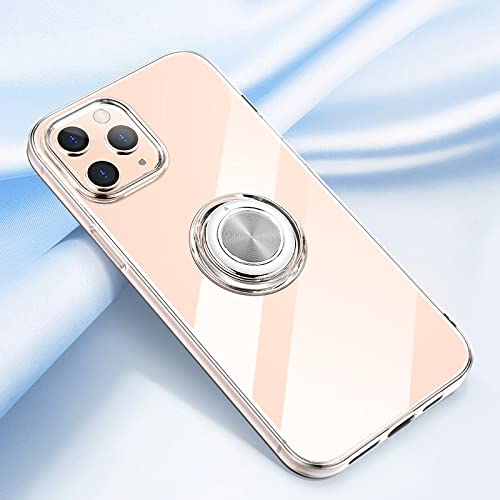 Support de bague coque transparente souple iPhone XR XS Max protection antichoc et magnétique