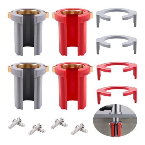 HUTRADE 4 Stück Befestigung Armatur 32mm Küchenarmatur Befestigungsmuttern Set,Wasserhahn-Kontermutter Verschluss für Zuhause Küche Badezimmer