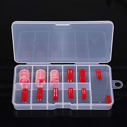 120PCS False Toenail Tips for Women, 12 Size Artificial Fake nails with Case for Nail Solons and DIY Nail Art, Jade Red