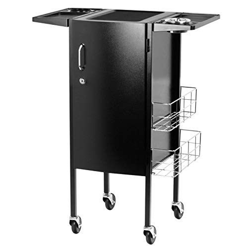 Activeshop Friseurwagen Arbeitswagen Rollwagen 500 Delux Schwarz