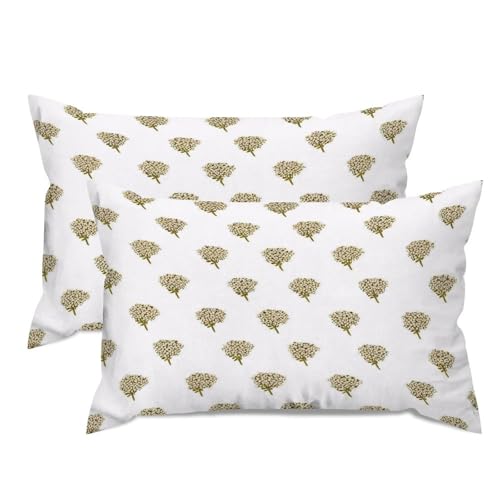 Set of 2 Sister Green Parish Petite Skukusa Pillow Cases 16x26in Cushion Covers Farmhouse Pillows Covers for Couch Living Room Office Soft Rectangle Accent Pillowcase for Kids