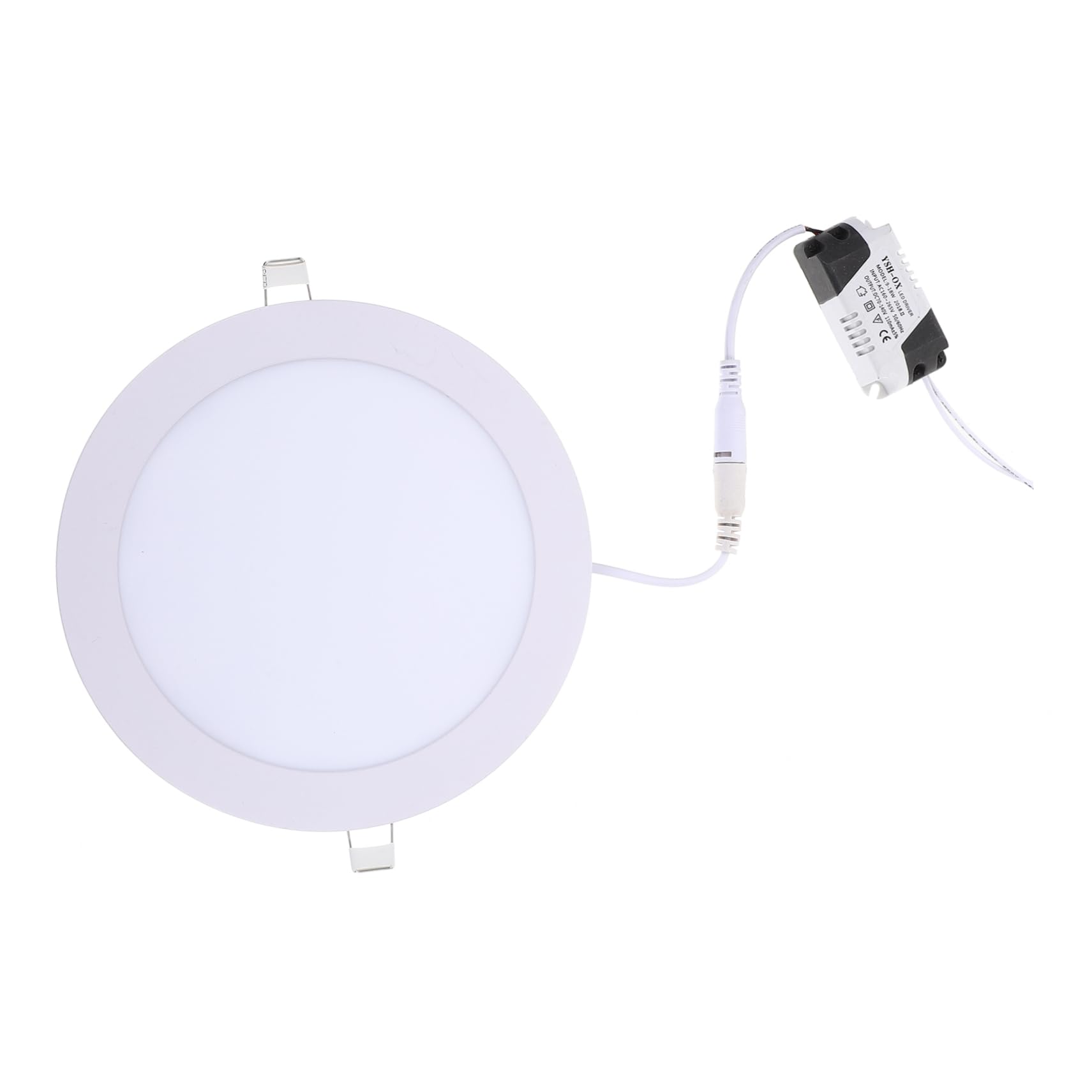 PartyKindom Ultra Thin 6-inch 15w Led Recessed Downlight Warm White Ceiling Panel Light, Round Dimmable Embedded Led Downlighter for Kitchen and Bathroom Shower