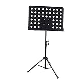Flexible y ajustable - diseño plegable, regulable en altura, rango de 106-163 cm, ángulo ajustable 90 grados, estante abatible integral, haciendo que el soporte ideal para estar sentado o de pie, bandejas de altura, ancho y profundo de ventilación celebrar cualquier tipo de calificación o el libro.