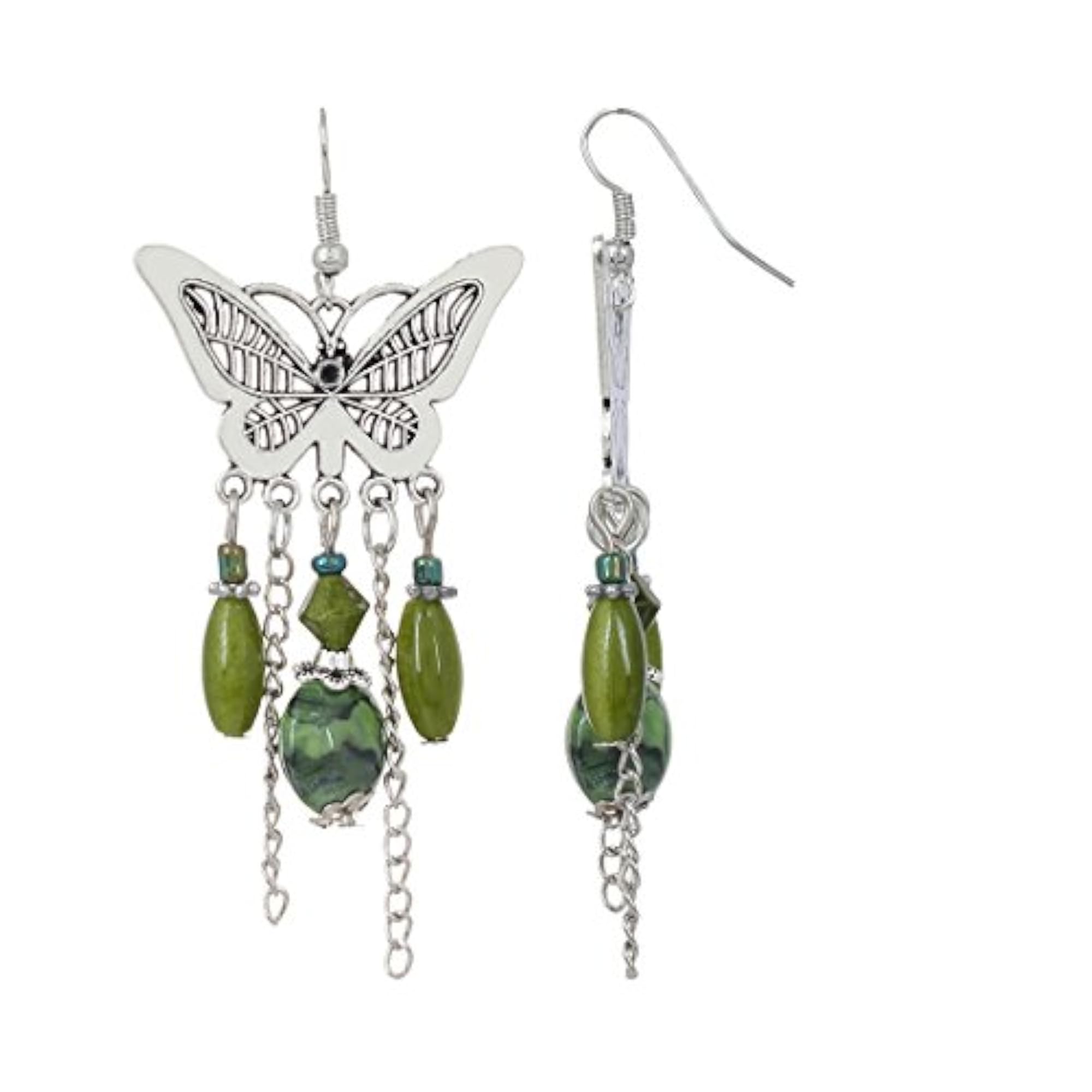 Oxidised Silver Bohemian Traditional Earrings