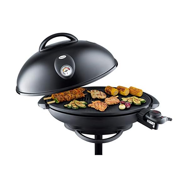 Steba VG 350 BIG Barbecue Säulengrill mit Haube grau – Bild 7