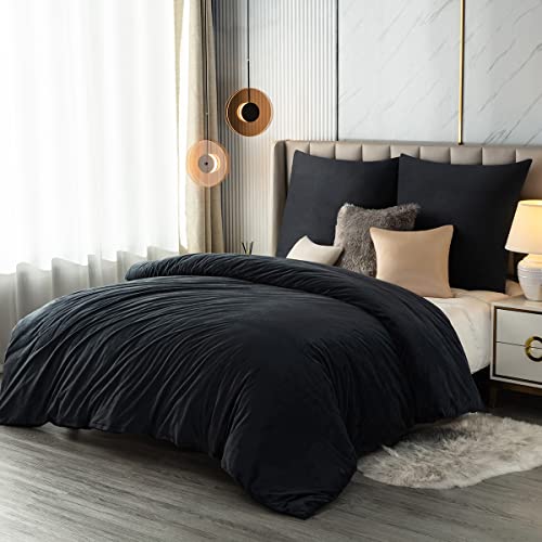 Soifox Winter flanell bettwäsche 220x240 Anthrazit - flauschige und warme...