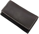 Gran cuero de vaca señora cartera con bloqueo RFID y NFC incl. carrito de la compra chip