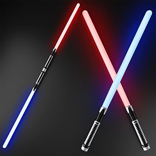 Sugoiti Upgraded Lightsabers for Kids Toys 30.7" 2-in-1 7 Colors LED FX Dual Saber with Sound (Motion Sensitive) for Warriors Galaxy War Fighters Stocking Idea, Halloween Cosplay Xmas Presents