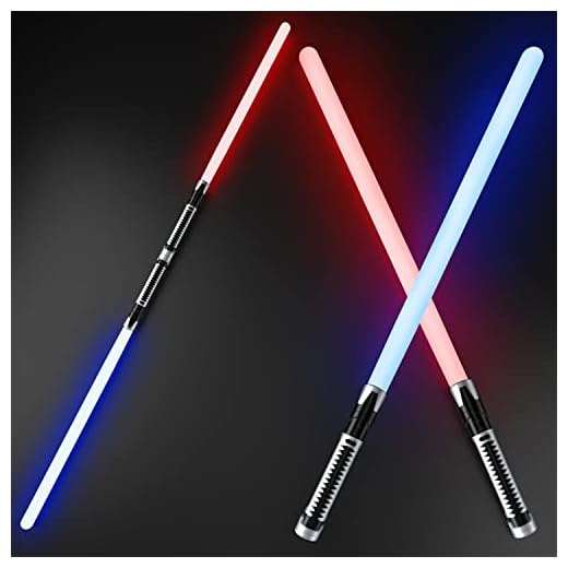 Sugoiti Upgraded Lightsabers for Kids Toys 30.7" 2-in-1 7 Colors LED FX Dual Saber with Sound (Motion Sensitive) for Warriors Galaxy War Fighters Stocking Idea, Halloween Cosplay Xmas Presents