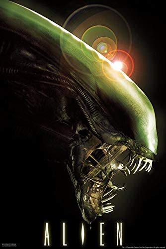 エイリアンムービー1979ホラーサイエンスフィクションクラシックレトロゼノモーフプロファイル ポスター A3サイズ [インテリア 壁紙用] 絵画 アート 壁紙ポスター