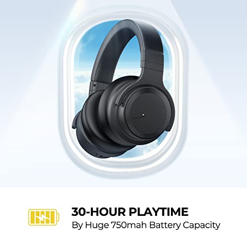 Image of E7 Active Noise Cancelling Headphones Wireless Bluetooth Headphones with Rich Bass, Wireless Headphones with Clear Calls, Bluetooth 5.0, 30 Hours Playtime, Comfort Fit, Model 4
