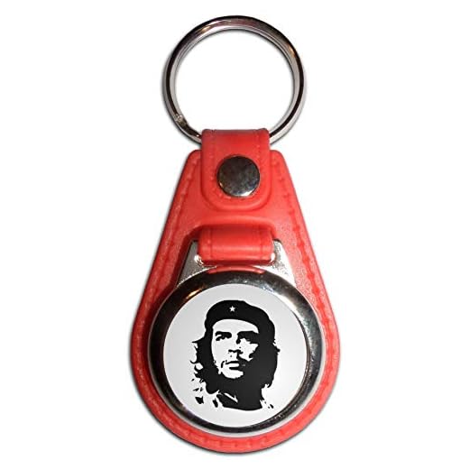 Che Guevara - Llavero medallón de plástico Rojo