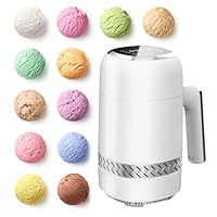 Ice Cream Maker, Soft Serve and Sorbet Machine with LCD Screen, 300ml Capacity, No Pre-Freezing Required