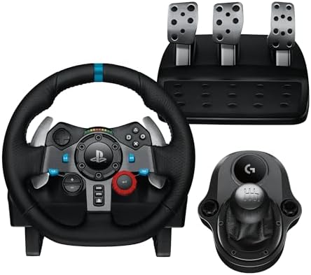 Logitech G G29 SE Driving Force Racing Wheel and Pedals, Force Feedback, Real Leather Driving Force Shifter - Sim Steering Wheel, Pedals, Gear stick for PS5, PS4 and PC, Mac - Black - View 3