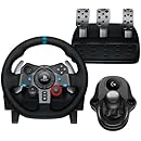 Logitech G G29 SE Driving Force Racing Wheel and Pedals, Force Feedback, Real Leather Driving Force Shifter - Sim Steering Wheel, Pedals, Gear stick for PS5, PS4 and PC, Mac - Black