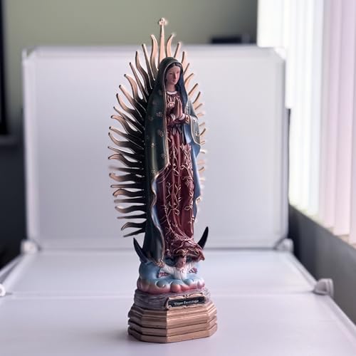 Estatua Virgen de Guadalupe de Resina 12 pulg miniatura 2