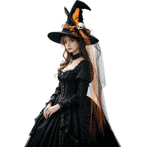 Witch Hats For Women,Witch Hat,Orange,One Size