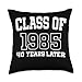 Class of 1985 Reunion 40 Years Alumni Graduation High School Throw Pillow