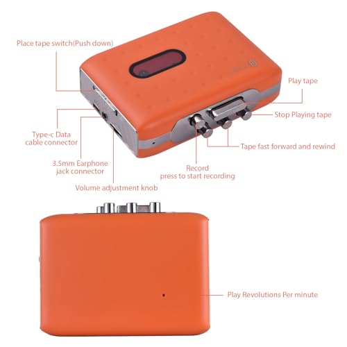 Mini lecteur cassette portable convertisseur MP3 avec logiciel de capture CD