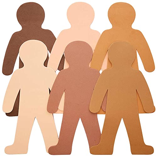 Baker Ross FX229 Personajes pre-cortados de Color Carne - Set de 24, Manualidades para niños