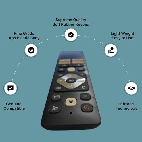 Image of BLACKSHEEP Compatible with Acer Tv Remote Original Model Suitable for I Series and H Series Smart Android 2K 4K 32 40 43 50 55 65 75 LED UHD FHD Television Non Voice Command Control -(Black)