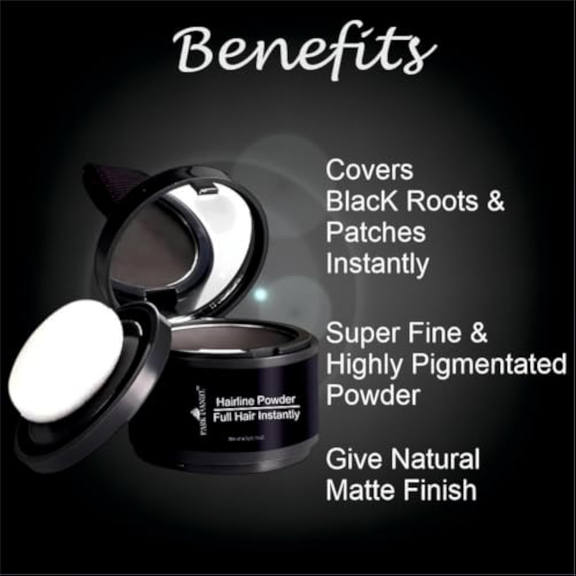 Natural Hairline Powder, Hair Shading Sponge Pen, Black