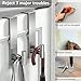 PMMASTO 2-Pack Over The Door Hooks - Rustproof Stainless Steel Door Hangers for 1-3/4 Inch Doors, Non-Marking and Tool-Free Easy Install​​ (Silver, T Shape-Fits 1-3/4