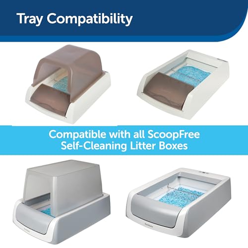 PetSafe ScoopFree Replacement Crystal Cat Litter Tray, Self-Cleaning Automatic Cat Litter Box Tray Refills - Dust Free Non-Clumping, Odour Control,Pack of 3, White, Blue - Image 7