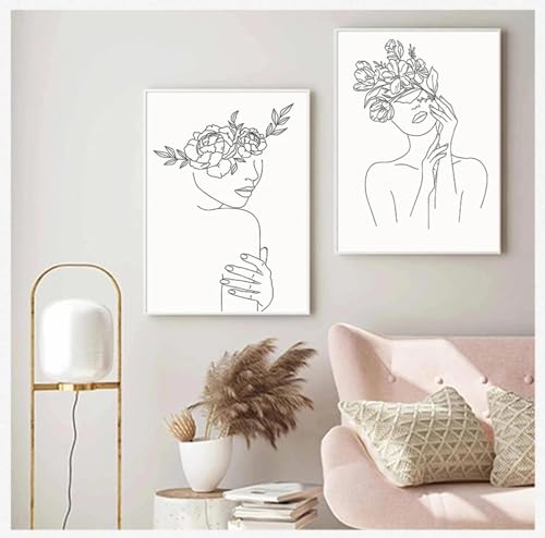 Affiches de yoga et dessin au trait pour créer un espace bien-être zen à la maison