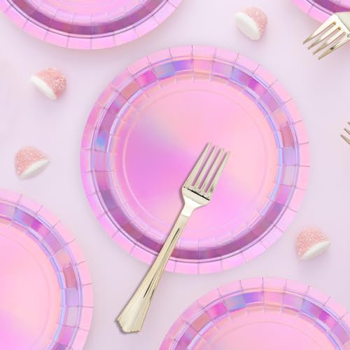 ZVK Piatti di carta per feste, 50 pezzi Laser