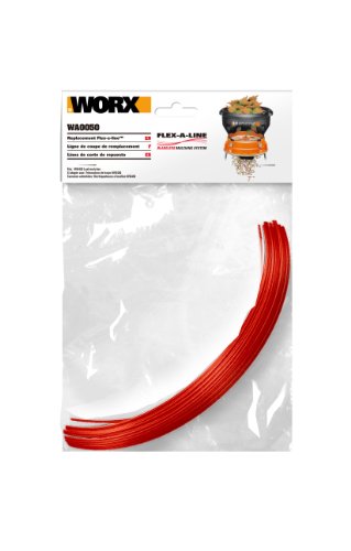 WORX WA0050 Replacement Flex-A-Lines For WG430 Leaf Mulcher Shredder - 24 Pack