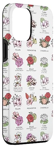 Coque iPhone 12 Pro Max Disney Princesses Fleur etui rigide