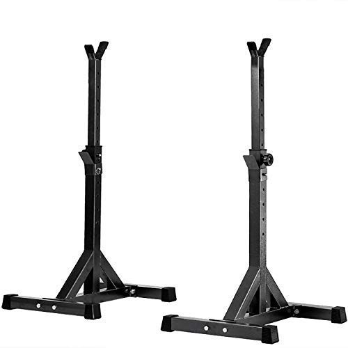 Barres d'haltères et support à squats réglable pour matériel home gym efficace