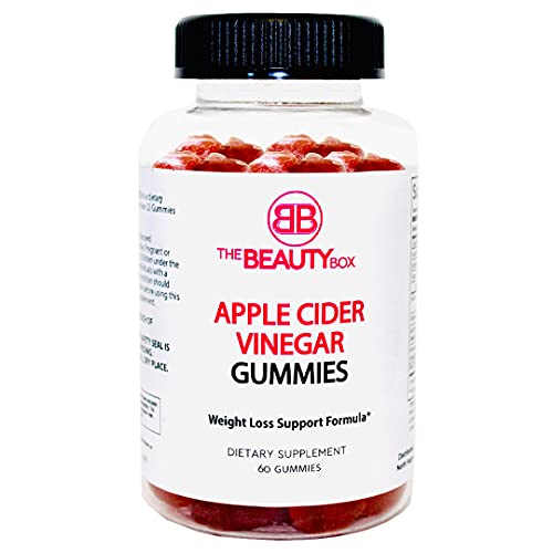 The Beauty Box Apple Cider Vinegar Gummies - ACV Supplement with Vitamin B12 for Energy, Immune Boost, Weight Loss - Natural, Gluten-Free, Non-GMO - Delicious ACV Gummy for Adults, Kids - 60 Count (1)