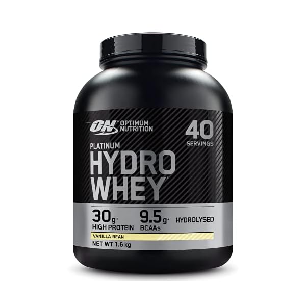 Optimum Nutrition Platinum Hydro Whey, Hydrolysiertes Molkenprotein-Isolat-Pulver mit essentiellen Aminosäuren, Glutamin…