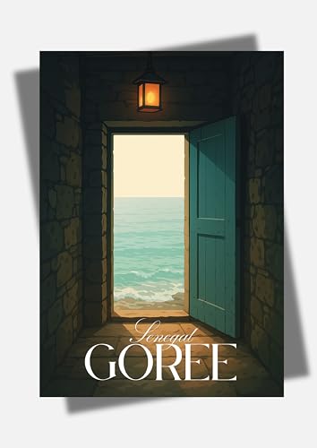 Générique Affiche murale deco - voyage - Goree, Senegal, Afrique - art moderne, cadeau, poster, impression, illustration - JLprint (A3-29,7 x 42 cm)