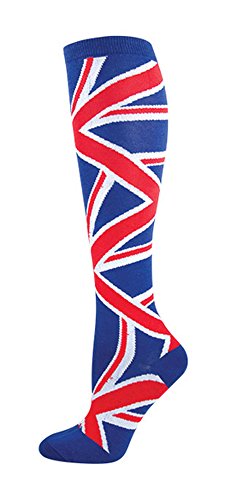 Socksmith Union Jack Knee High Socks,Blue,9-11
