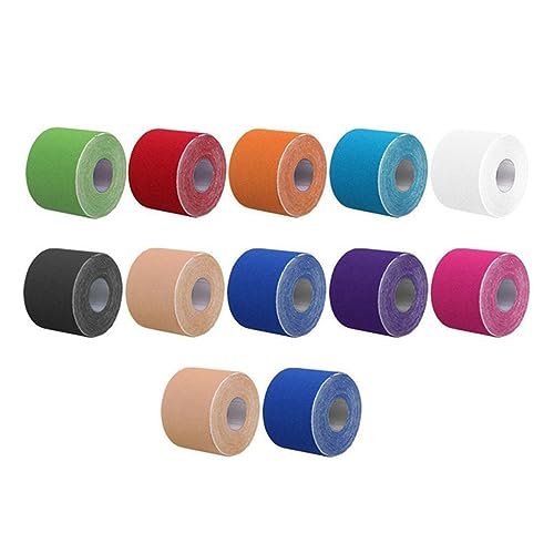 TIDTALEO 12rolls Self-Adhesive Elastic Tapes Wear-Resistant Muscle Relaxing Sports Tape for Injury Breathable and Lightweight for Fitness Outdoor Activities and Daily Use