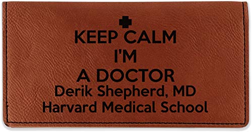 YouCustomizeIt Personalized Medical Doctor Leatherette Checkbook Holder - Single Sided