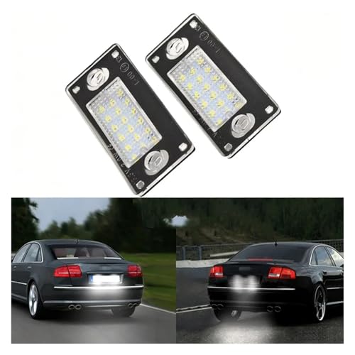 Luz de matrícula para Audi A3 8L sin error Canbus LED de 6000K 2