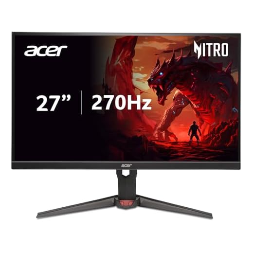 MONITOR acer Nitro 27 Inch WQHD 2560 x 1440 ZeroFrame Design IPS Gaming AMD FreeSync Premium | Up to 270Hz Refresh | Up to 0.5ms | One Display Port 1.4 and Two HDMI 2.0 Ports | XVA270U Z1bmiiprx
