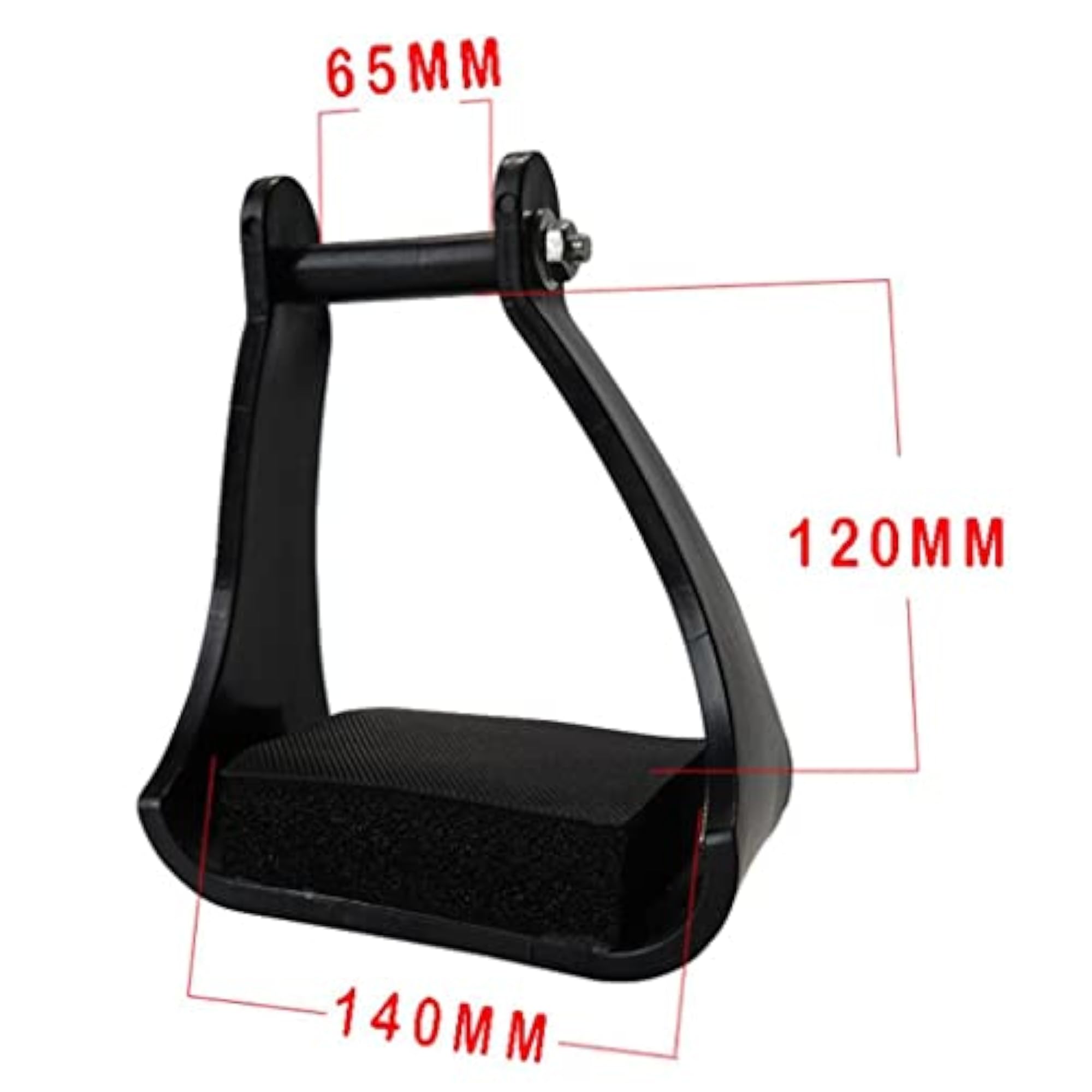Horse Saddle Western Steel Stirrups with Foam Treads, Pair