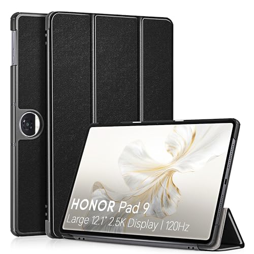 YRH for Honor Pad 9 Case 12.1 inch 2024, Slim Light Hard Shell Protective for Honor Pad 9 Tablet Case, Black