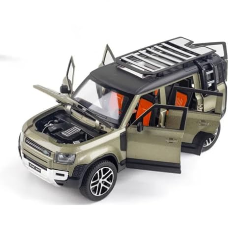 Image of Big Size Land Rover Defender 1:24 Scale Model Exclusive Alloy Metal car Pull Back Die-cast Metal Toy with Openable Doors & Light Music Best Gifts Toys Kids【Colors as Per Stock】