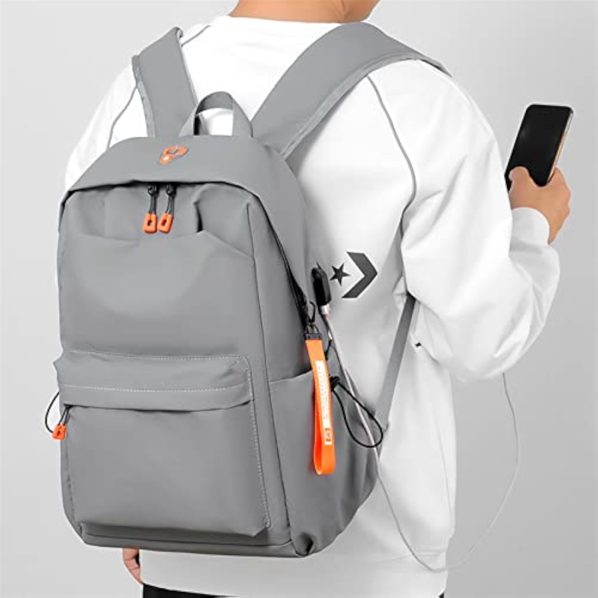 Solid Color Business Travel Backpack for Men