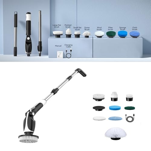 Rechargeable MultiSurface Cleaning Brush Scrubber 380-500RPM Rotation For Shower Door Kitchen Appliances Furniture Care High Efficiency Removal Cleaning Brush - Image 5