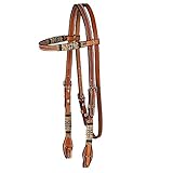 NRS Rawhide Browband Headstall with Quick Change Bit Ends